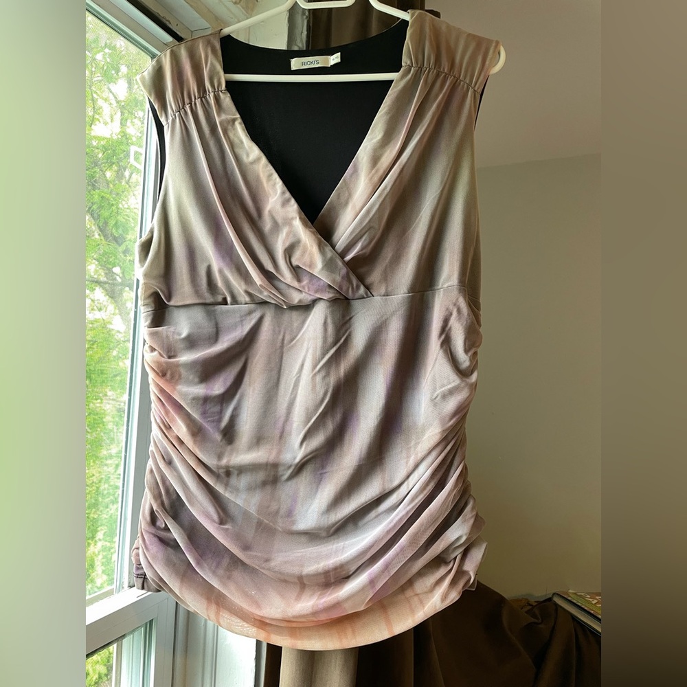 Ricki's Purple Sleeveless Blouse, Size XL